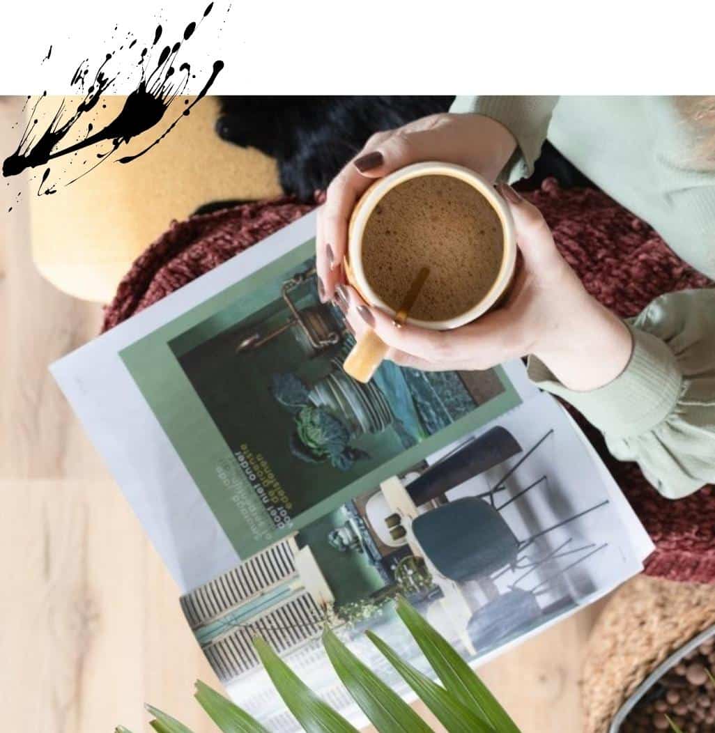 woman drinking coffee