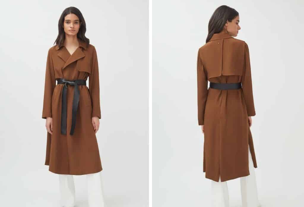 Silk Classic Trench by Cuyana Clothing Inspired by New York Fashion Week