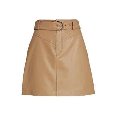 intermix sloan belted mini skirt