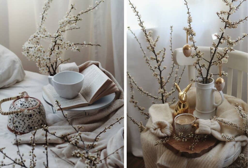 spring decor display