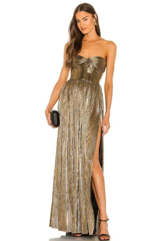 bronx and banco florence strapless gown