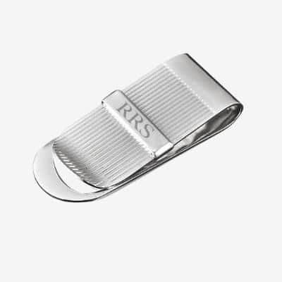 unique father's day gift monogrammed sterling silver money clip luxury
