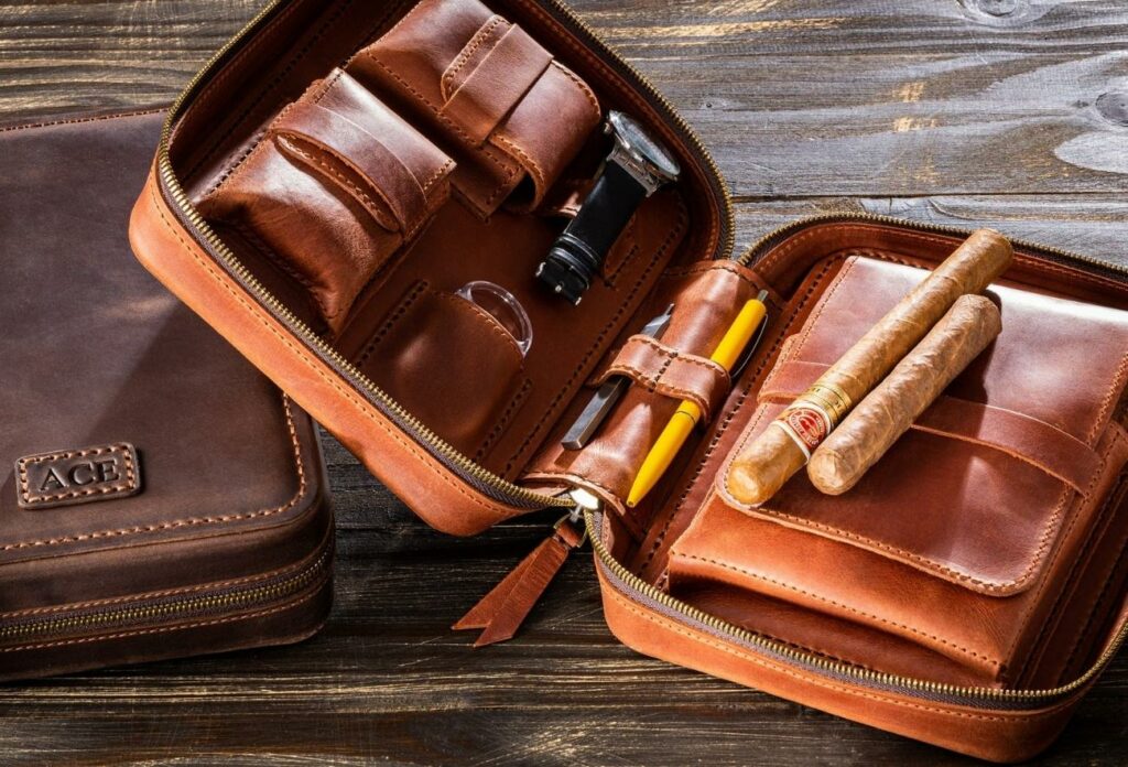 personalized leather cigar case unique father's day gifts