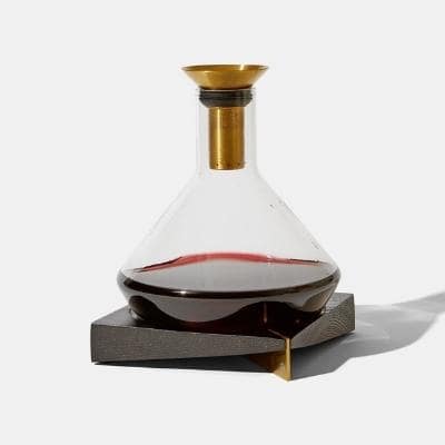 glass decanter and wood base by rabbit unique father's day gifts for wine lovers