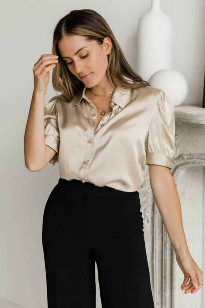 juliet silk sustainable blouse
