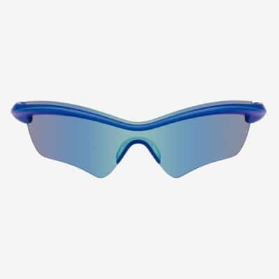 maison margiella blue mykita sunglasses sporty wraparound sunglasses trend 2022