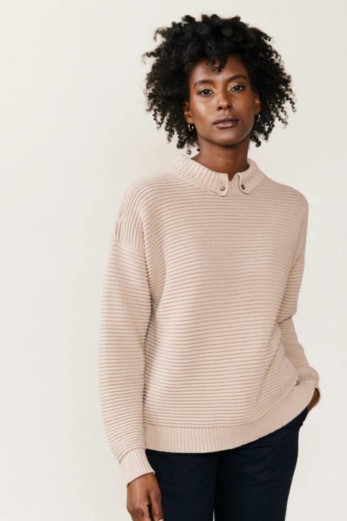 sienna polo pullover able sustainable sweater
