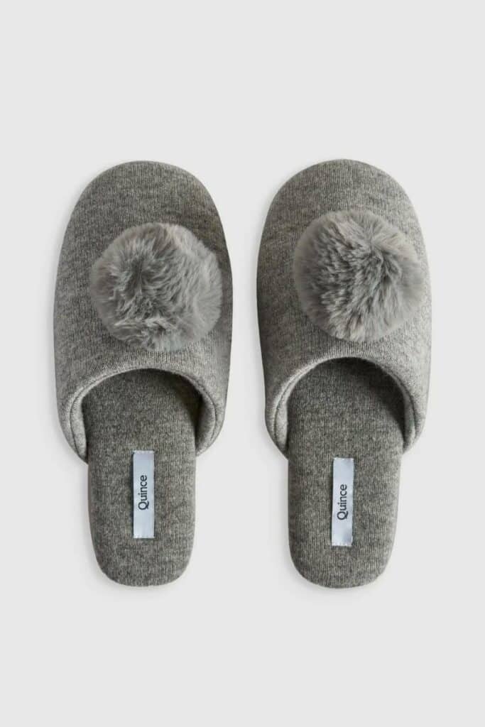 quince cashmere slippers luxury gifts under $50