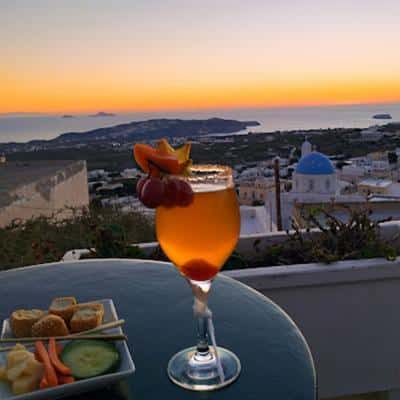 best sunsets in santorini greece franco's cafe
