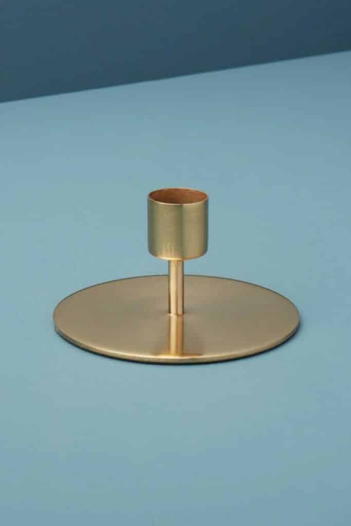 kent gold taper candleholder, handcrafted items
