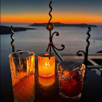 best sunsets in santorini greece pk cocktail bar