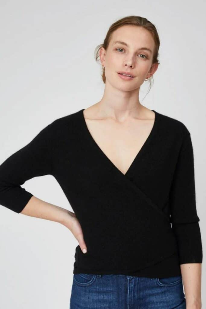 Helena Cashmere Wrap Sustainable sweater
