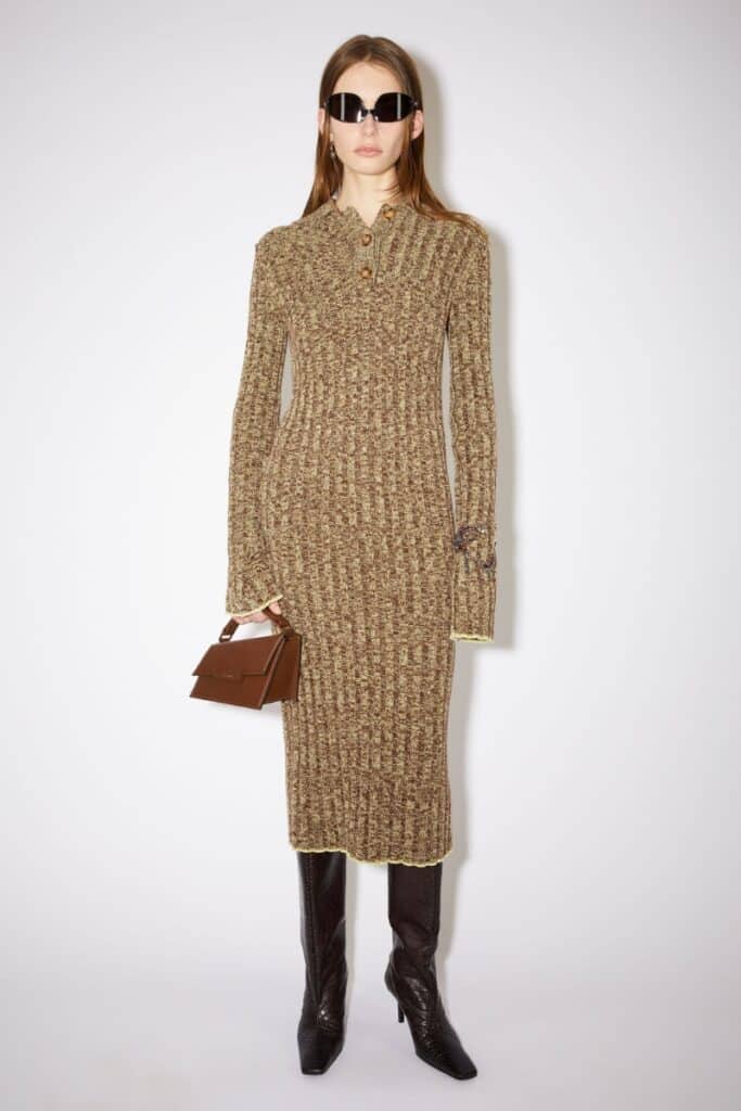 acne studios ribbed knit sweater dress