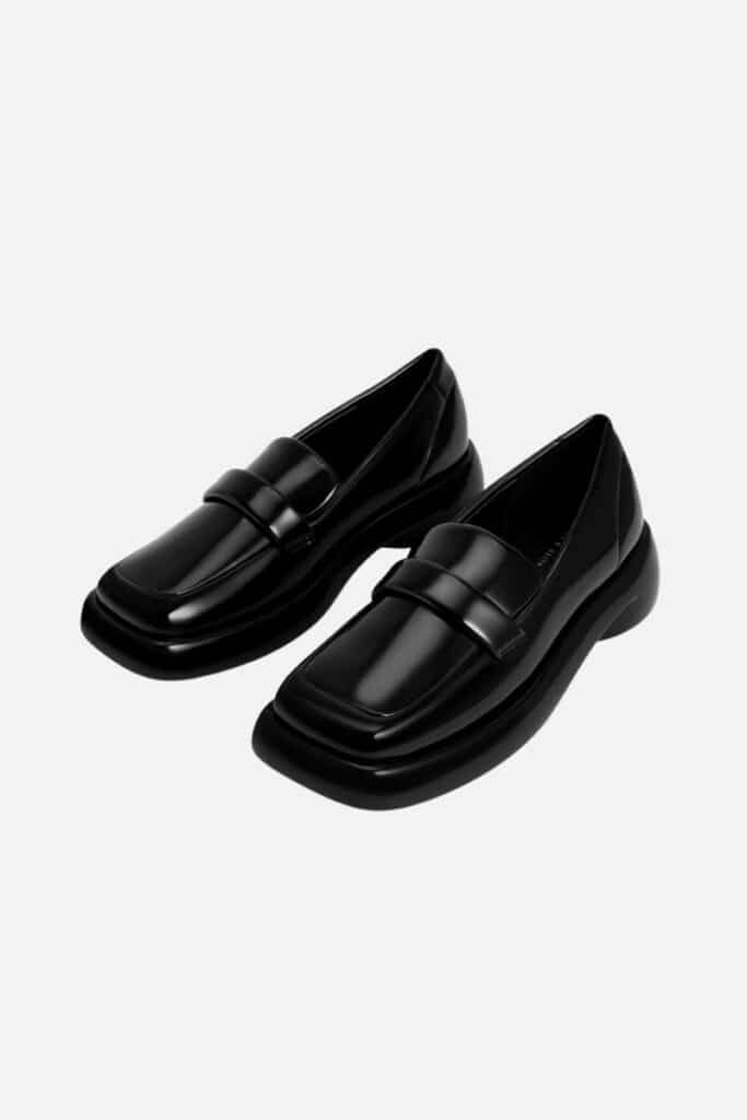 lula patent leather womens chunky sole loafers by charles and keith, best loafers, good alternative to franco sarto, good for wider feet