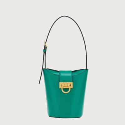 ferragamo trifolo green shoulder bag quiet luxury handbags