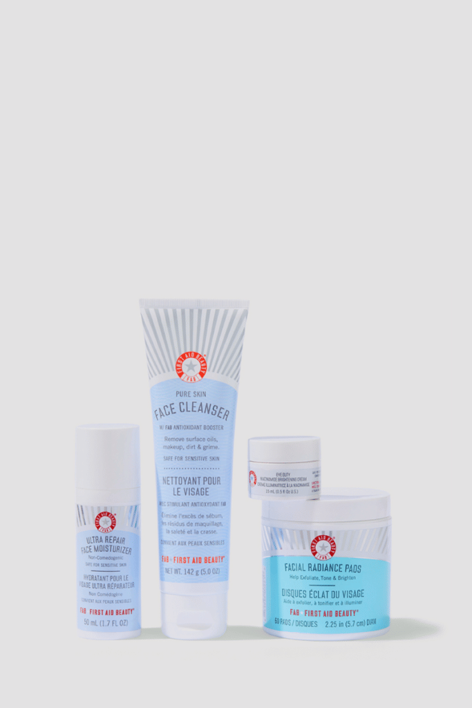 first aid beauty normal skin routine set for at home facial