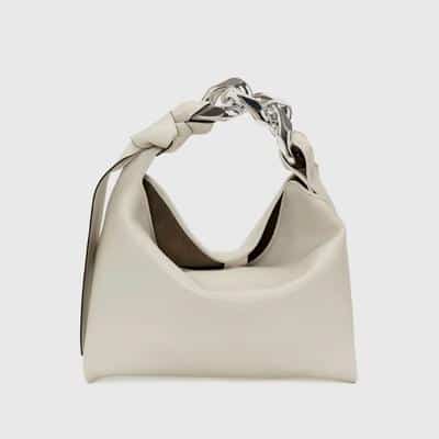 JW ANDERSON chain bag cream and silver
