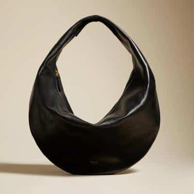 khaite medium olivia hobo black quiet luxury handbag
