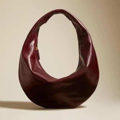 khaite medium olivia hobo wine quiet luxury handbags