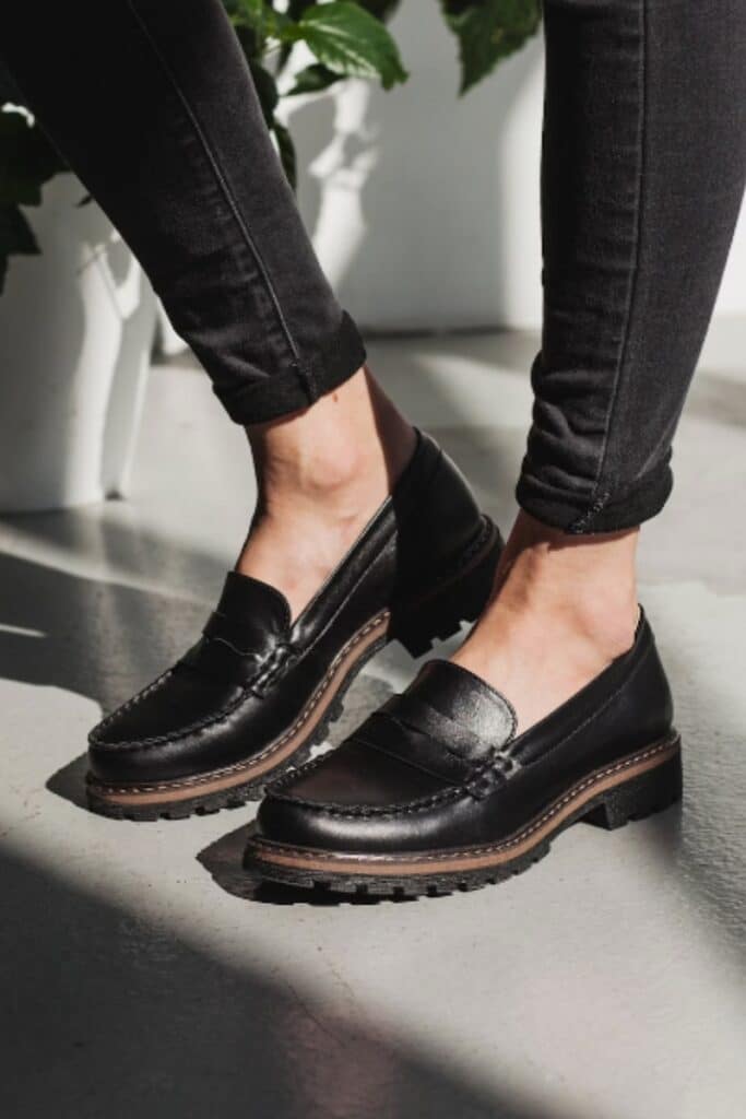 KOR shoes handmade womens chunky sole loafers, great handmade alternative to madewell's corinne lugsole loafer, vagabond shoemakers