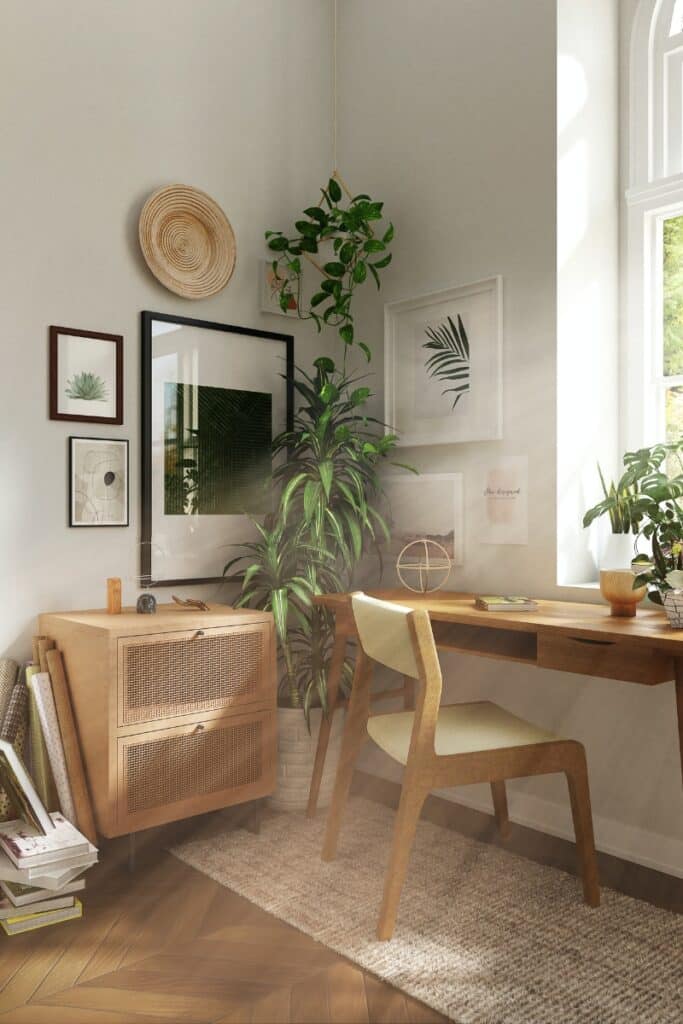 desk with natural light - easy design ideas to make home office more inspiring