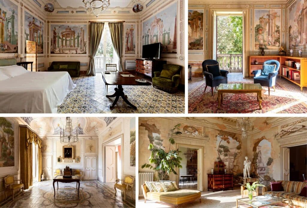 villa tasca in palermo italy - italian palazzo from white lotus noto, marble bathroom tiles