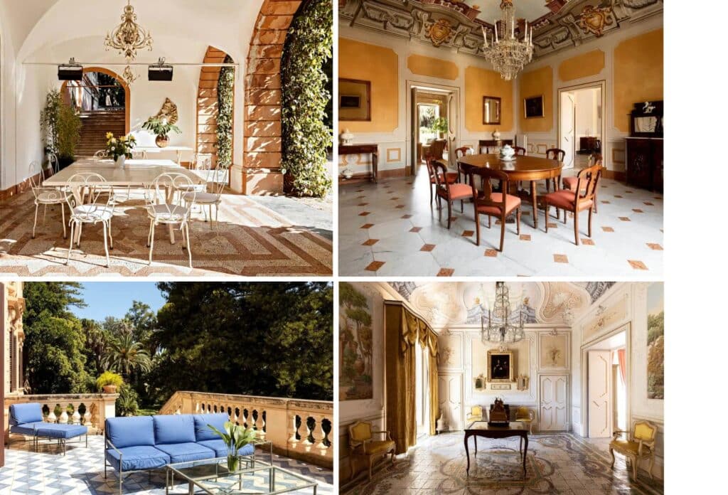 villa tasca in palermo italy - villa from white lotus, furnished terrace, carved wooden wardrobes, prior written permission