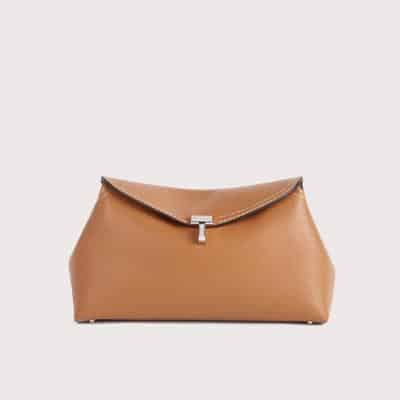 t-lock clutch tan quiet luxury handbags