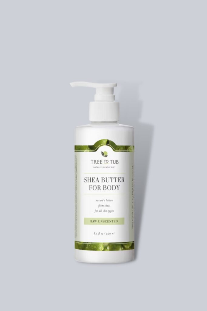 tree to tub shea butter all natural body lotion, body butter, sunflower oil, tub shea butter lotion