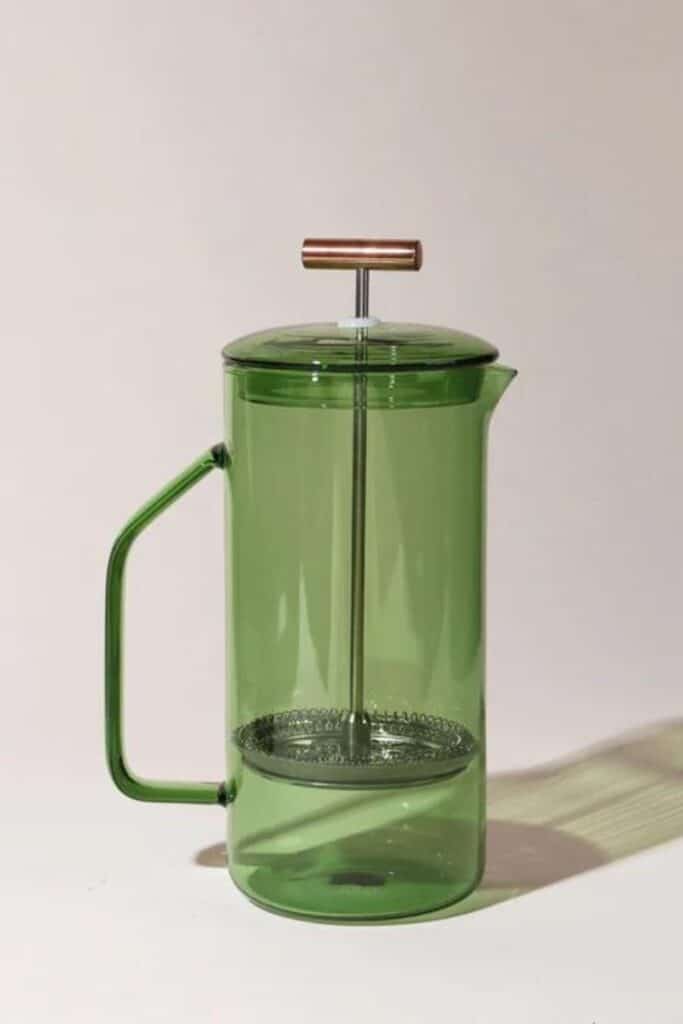 yield glass french press, great brew quality, modern looking french press