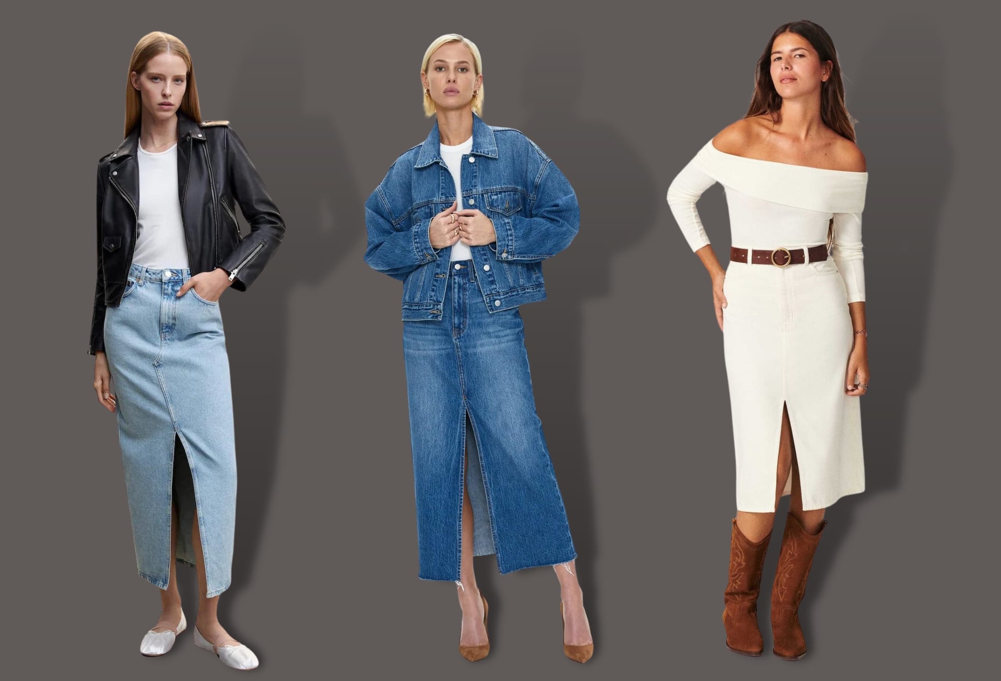 15 Best Denim Maxi Skirts According to SS23 Fashion Week