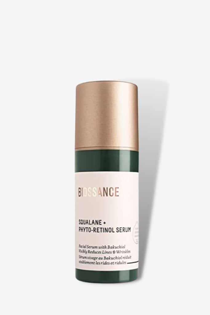 biossance phyto-retinol, bakuchiol serum, retinol alternative, vitamin c, plump skin, evens skin tone, mature skin