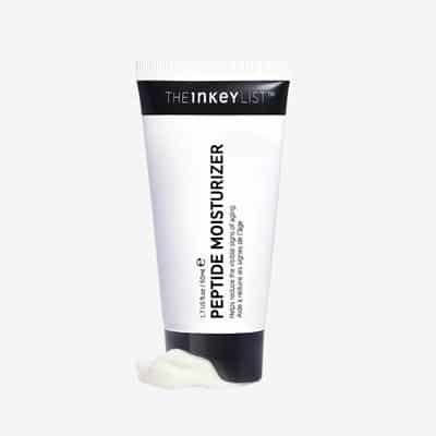 the inkey list peptide moisturizer, skin cycling works, skin cell turnover, glycolic acid, dull skin, skin tone, reactive skin, hyaluronic acid