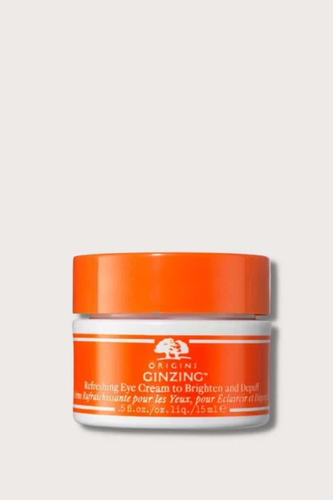 Origins Ginzing Refreshing Eye Cream to Brighten and Depuff, Origins Ginzing refreshing eye, green tea, green tea, constrict blood vessels, constrict blood vessels, good for oily skin, cruelty free skin care for skin type