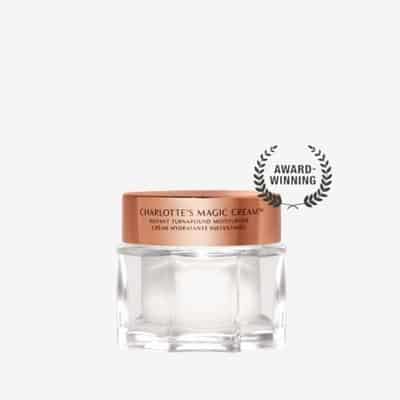 charlotte tilbury charlotte's magic cream, viral skin cycling trend for people with sensitive skin, compromised skin barrier, nighttime skincqre routine, gentle moisturizer