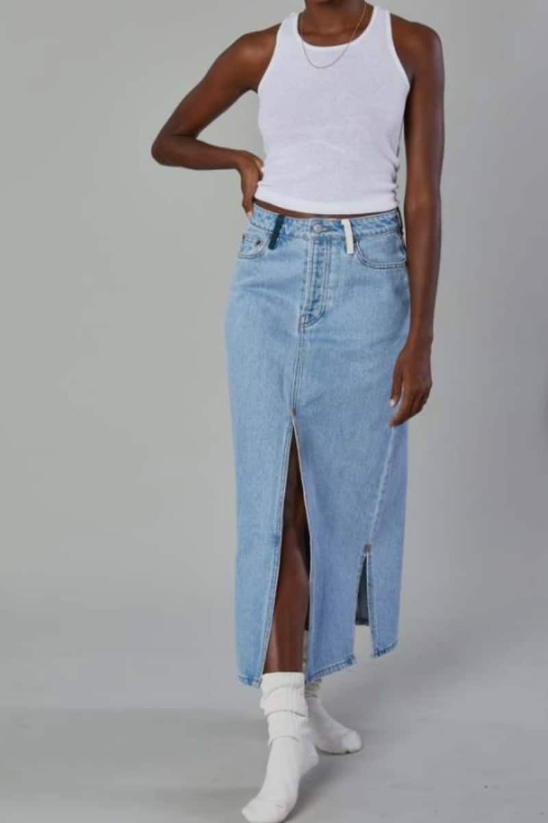 15 Best Denim Maxi Skirts, According to SS23 Fashion Week