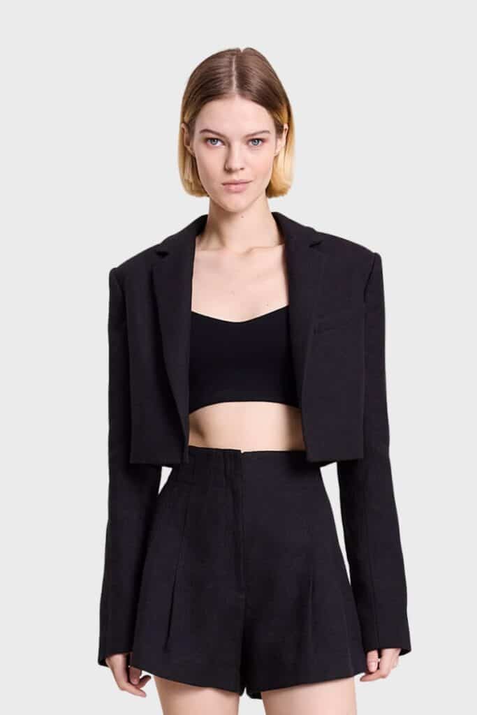 a.l.c. andy cropped linen jacket