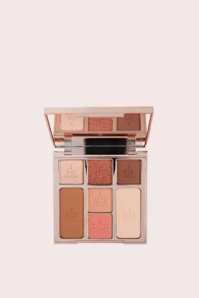  Charlotte Tilbury Instant Look in a Palette makeup palette, contour palette, shimmer shades, travel makeup kit
