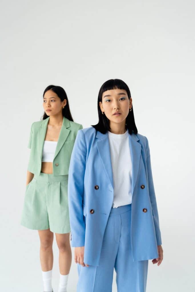 pastel blazers, spring 2023 fashion trends