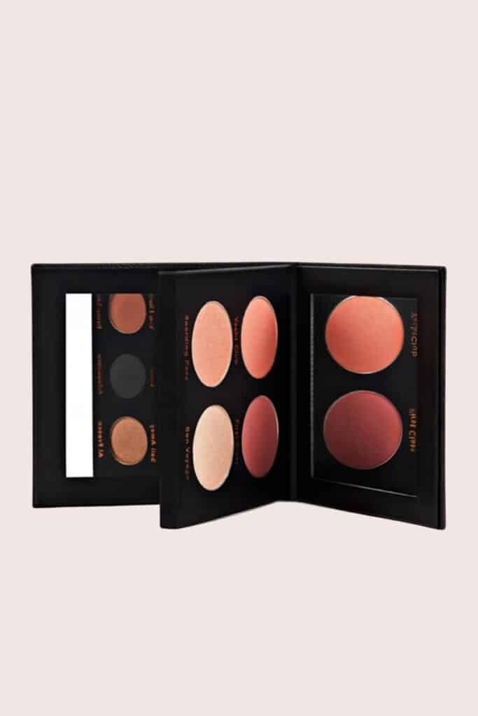 youngblood mineral cosmetics weekender makeup palette, eyeshadow palettes, face makeup palette, loved by professional makeup artists, warm toned shades, darker shades