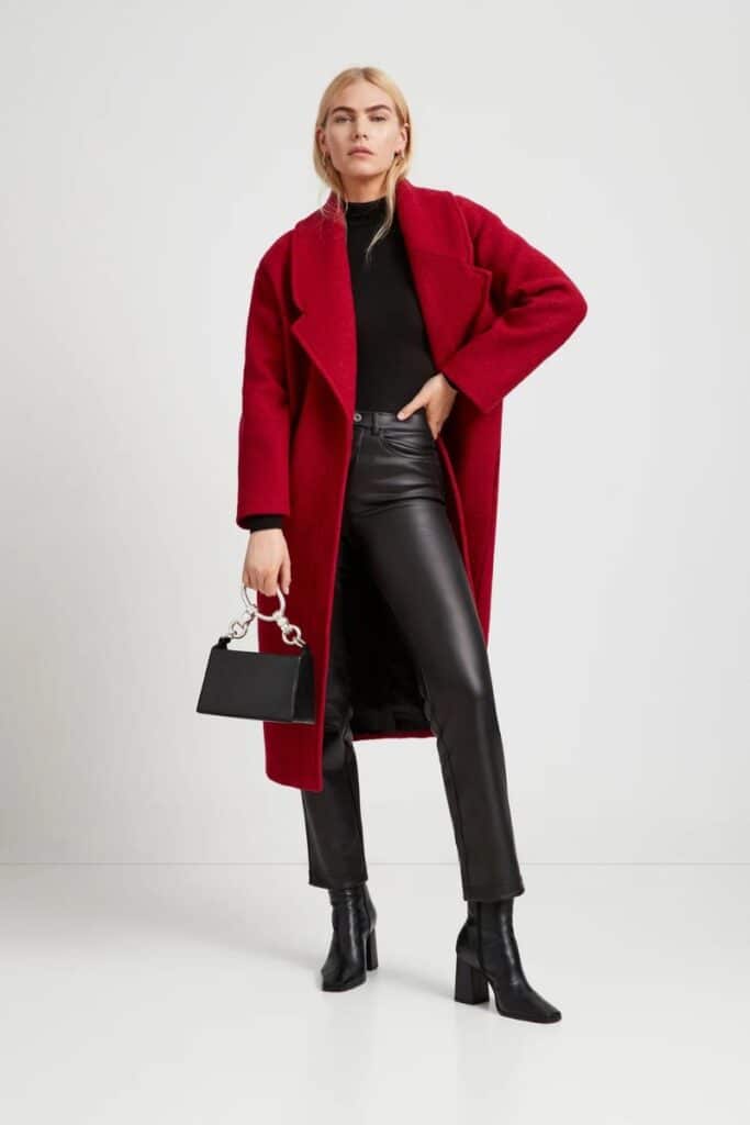 elizabeth coat marcella NYC, 2023 Fall Red Fashion Trend
