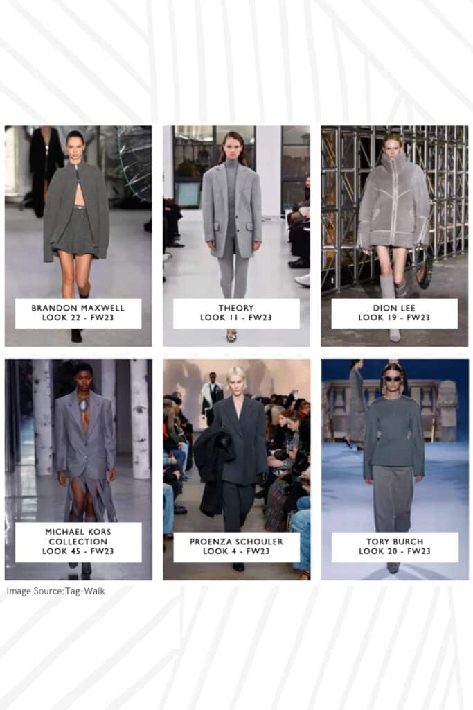 monochromatic grey outfits fall trend, saint laurent