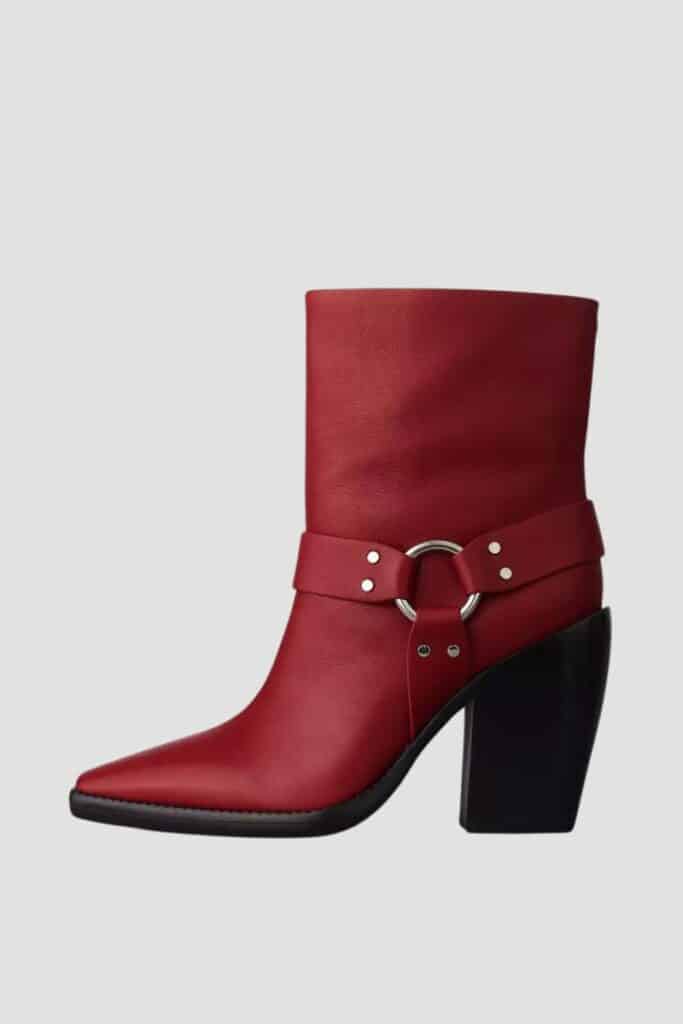 rag and bone rio western boot red, red western boot, 2023 Fall Red Fashion Trend