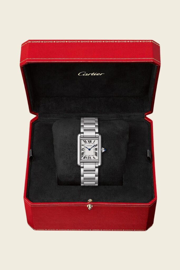 cartier tank watch, luxury valentine's day gifts for her