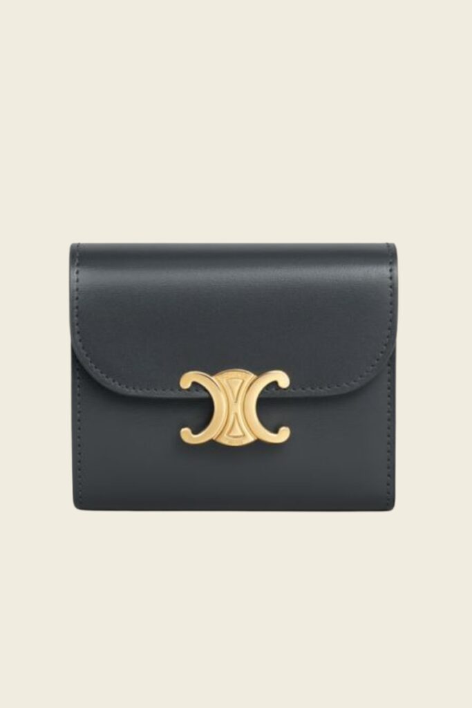 celine triomphe small flap wallet, luxury valentine's day gifts for her