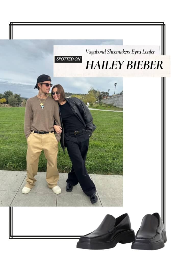 hailey bieber wears vagabond shoemakers