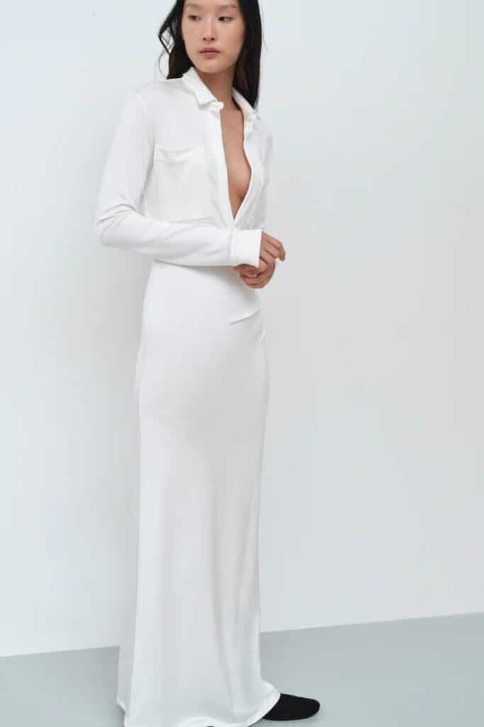 TOVE well made affordable minimalist clothing brand, quiet luxury, timeless pieces, luxury fabrics, net a porter, unique silhouettes, luxe fabrics like jil sander