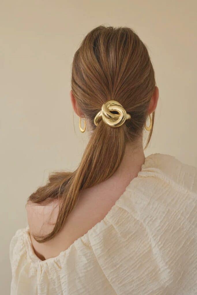 glossy knot ponytail cuff by lelet ny unique beauty gift