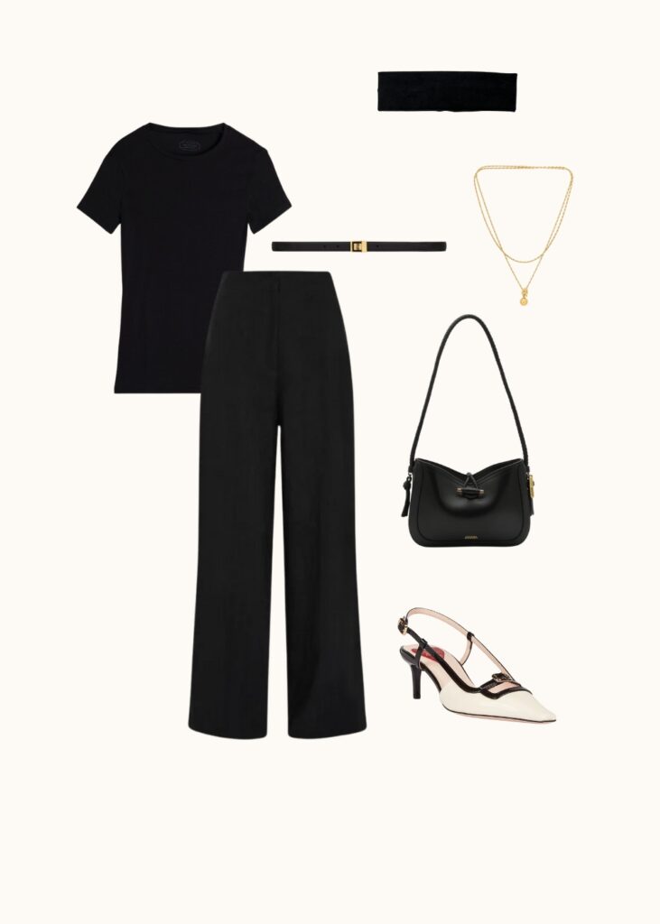 all black spring outfit, monochrome black outfit spring, spring 2024 outfit, spring minimalist outfit 2024, spring minimalist outfits 2024, trendy spring outfits
