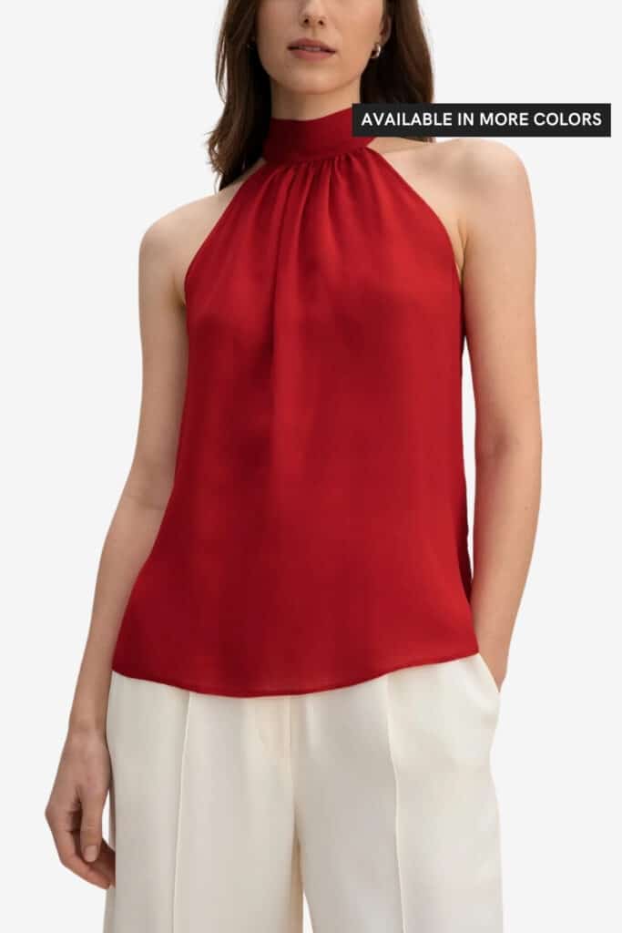 lilysilk silk halter top, affordable designer clothes under $200